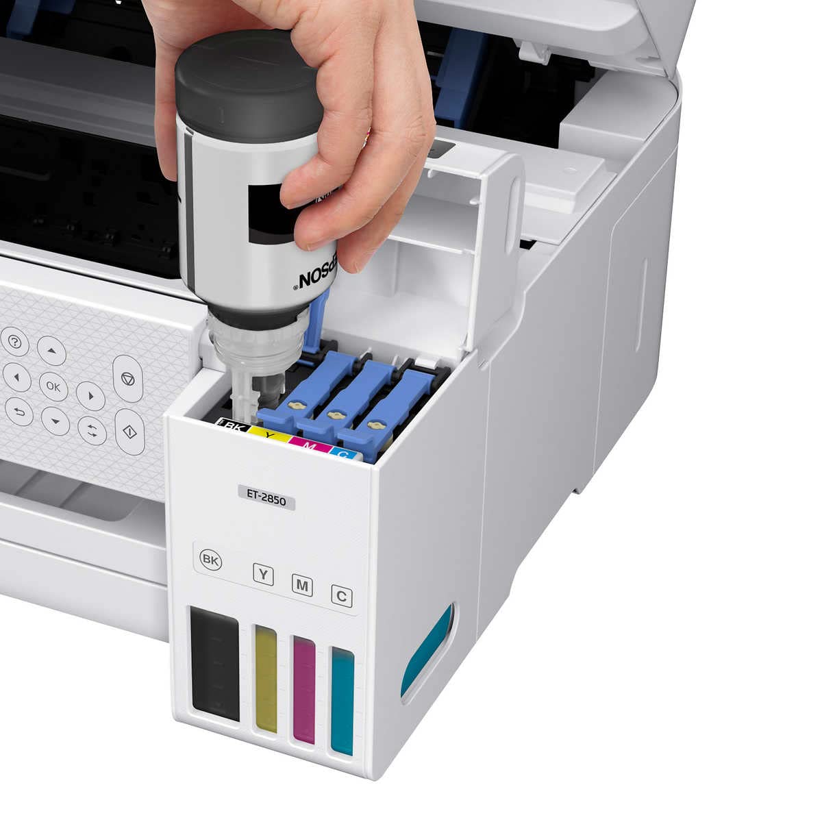 Epson EcoTank ET-2850L Wireless Color All-in-One Printer, Print Scan Copy, 1.44" Color Display, Auto-Duplex Printing, Up to 10.5 PPM, 1200X2400 DPI