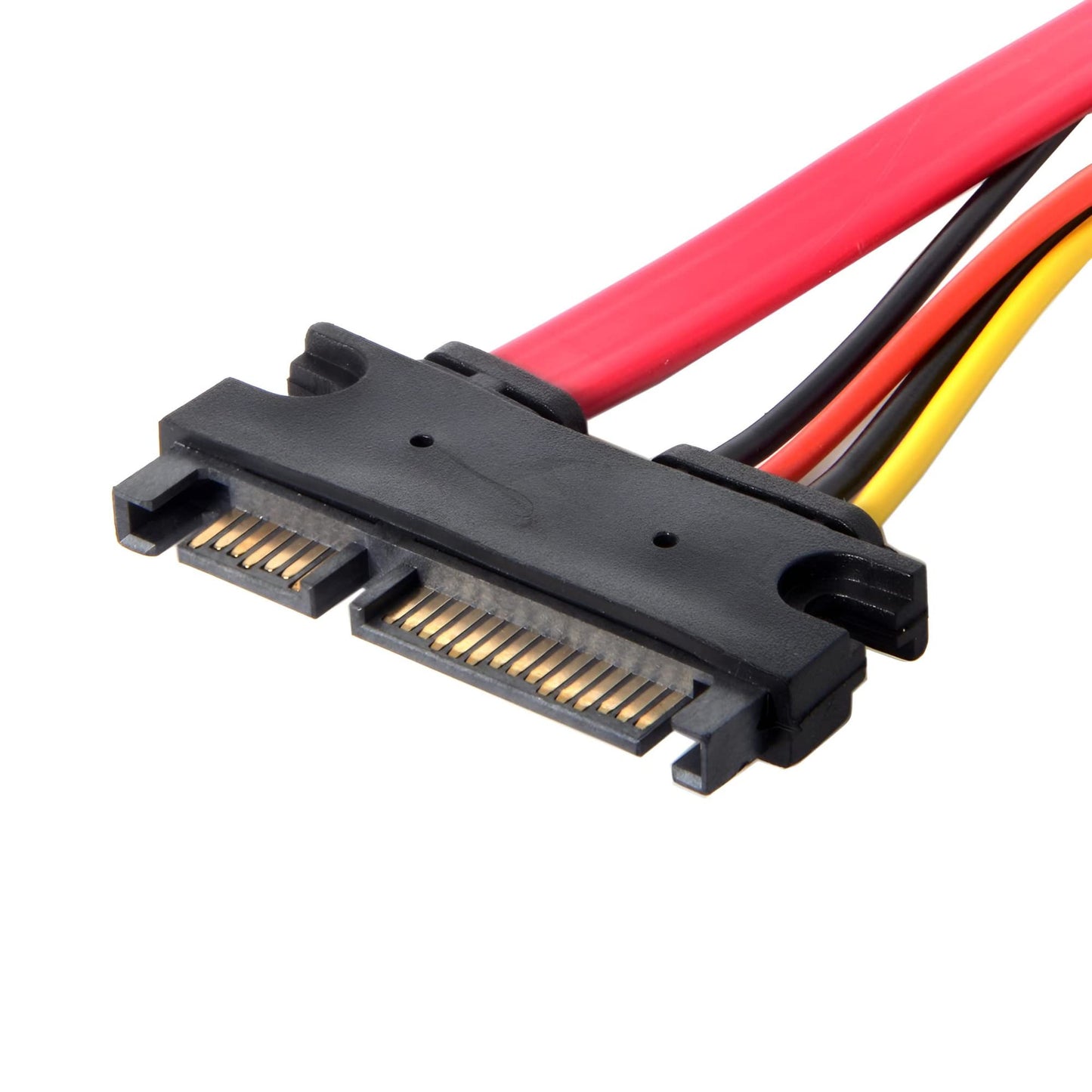 JacobsParts 12" Male to Female 15+7 Pin Serial SATA HDD SSD Data Power Combo Extension Cable