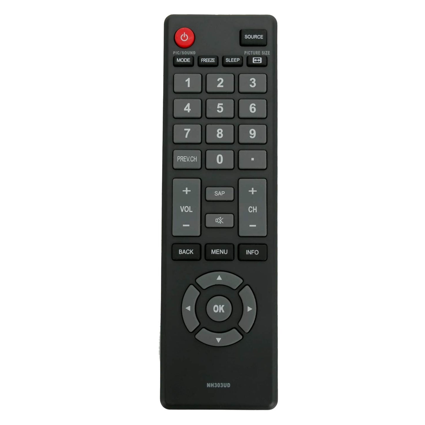 NH303UD Replace Remote Control fit for Emerson LCD TV HDTV LE240EM4 LE290EM4 LE290EM4F LE320EM4 LE391EM4 LF280EM5 LF320EM4 LF320EM4A LF320EM4F