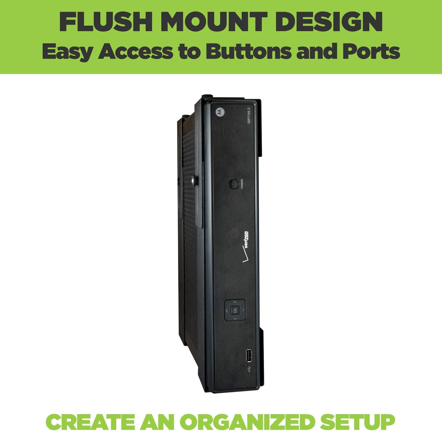HIDEit Mounts Uni-M PS3 Slim Wall Mount - American Company - Keeps the Console Cool - Heavy Steel Cable Box Holder - Behind TV Satellite Receiver