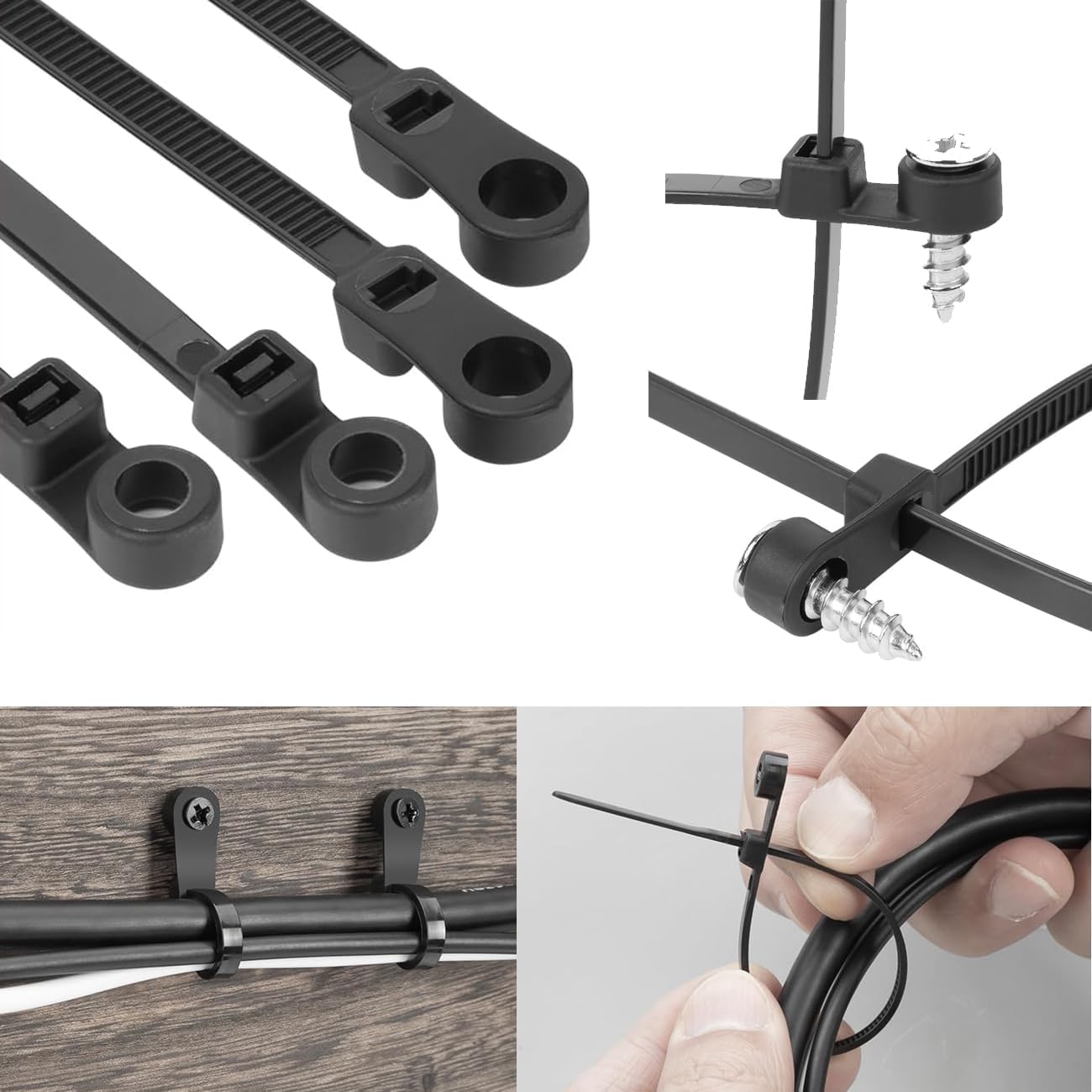 Nylon Universal Cable Tie Buckle, Heavy Duty Self-Locking Zip Ties, UV-Resistant Plastic Fasteners for Car Repair, Wire Bundling, Home&Garage Cable
