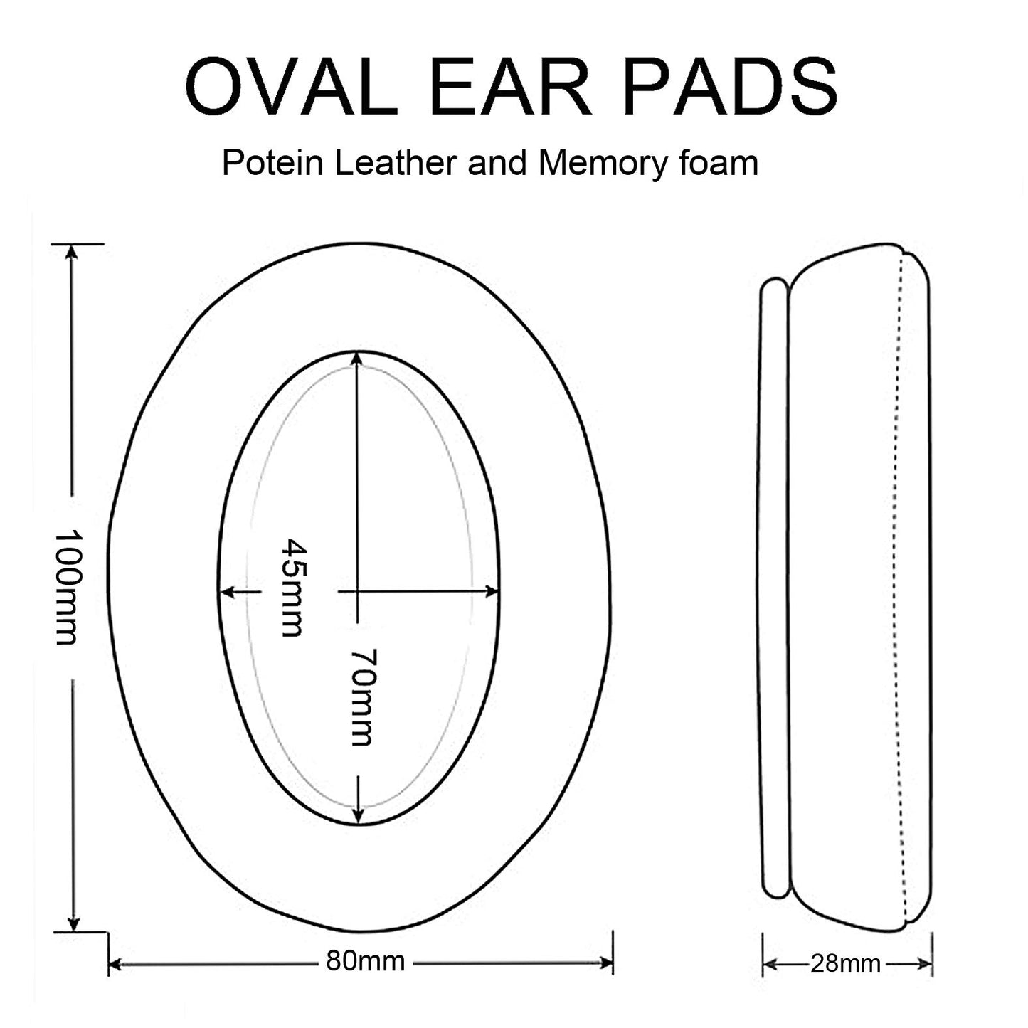 XB900N Ear Pads - Replacement Ear Cushion Compatible with Sony WH-XB900N WHXB900 / WH-CH710N / WH-CH700N (WHCH700N) & MDR-ZX780 (ZX780DC) / MDR-ZX770
