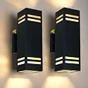 iYogaled Up and Down Lights Outdoor Wall Light Fixtures, Aluminum Dusk to Dawn Outdoor Lighting Fixture, Modern Black Exterior Light Fixtures, Wall