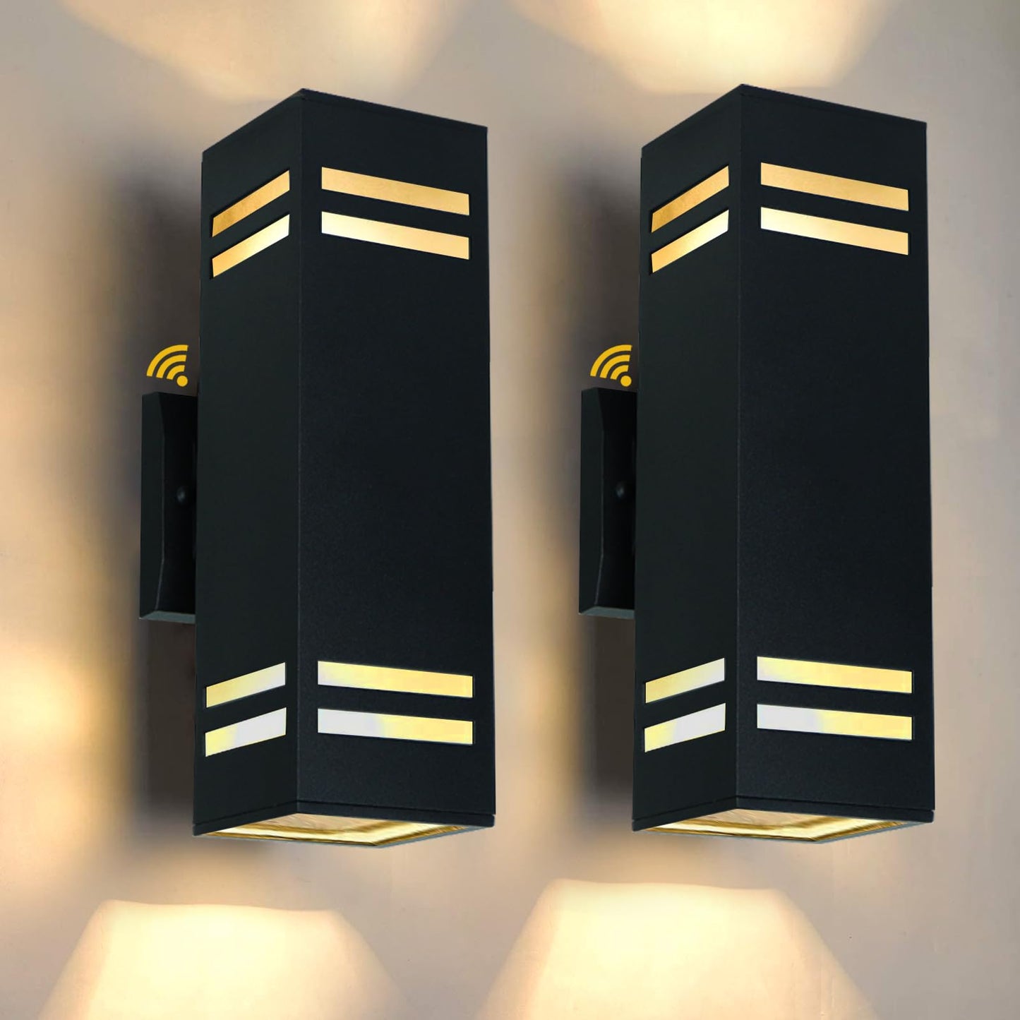 iYogaled Up and Down Lights Outdoor Wall Light Fixtures, Aluminum Dusk to Dawn Outdoor Lighting Fixture, Modern Black Exterior Light Fixtures, Wall