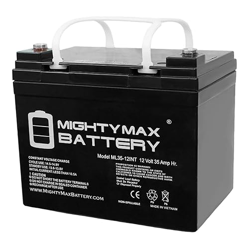 Mighty Max Battery ML35-12INT - 12 Volt 35 AH, Internal Thread (INT) Terminal, Rechargeable SLA AGM Battery