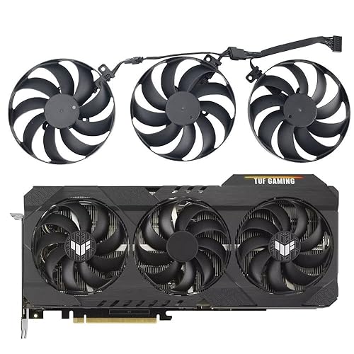 inRobert 88mm T129215SU GPU Fan Replacement for ASUS TUF Gaming RTX 3060 3070 3080 Ti Graphics Card Cooler (Fan-ABC)