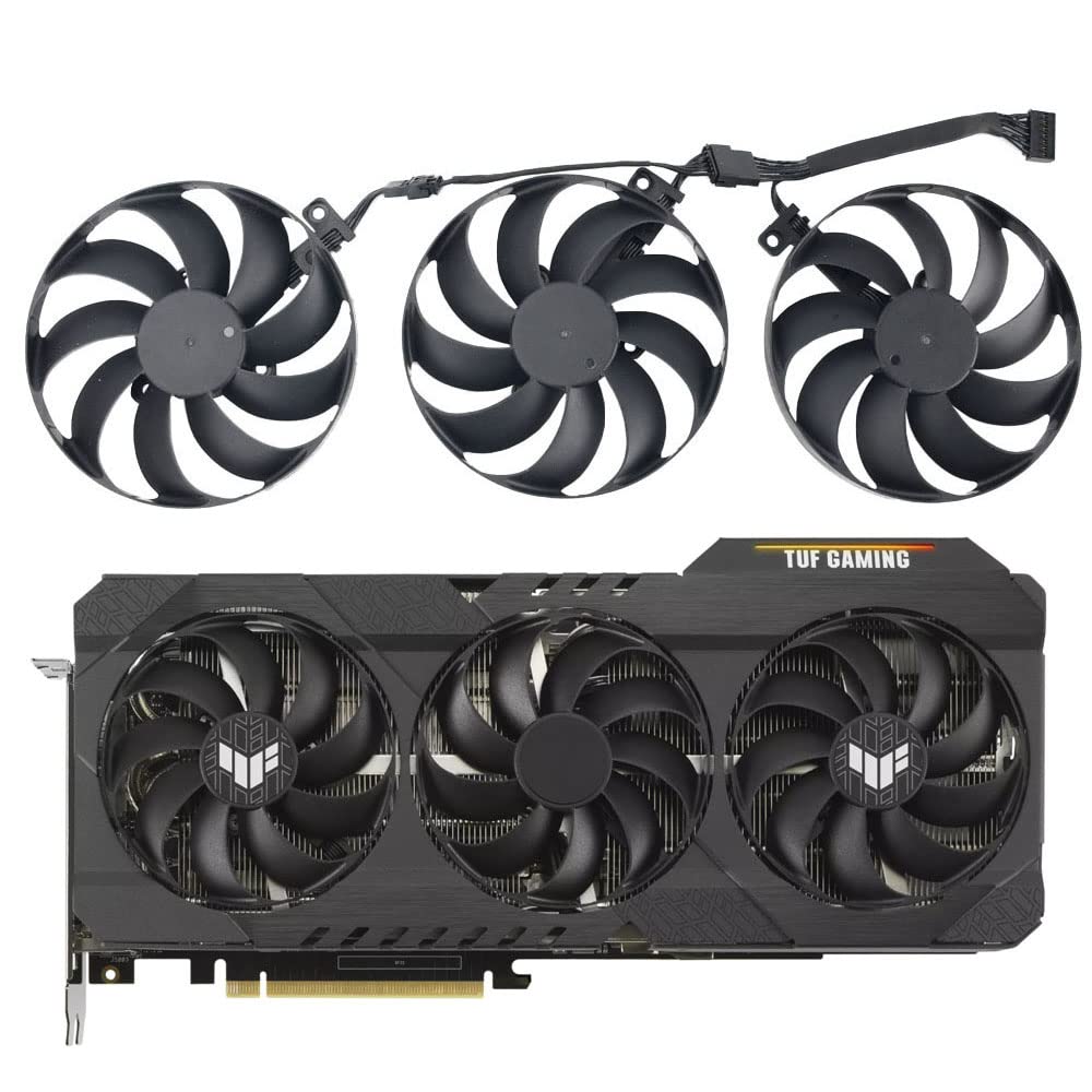inRobert 88mm T129215SU GPU Fan Replacement for ASUS TUF Gaming RTX 3060 3070 3080 Ti Graphics Card Cooler (Fan-ABC)