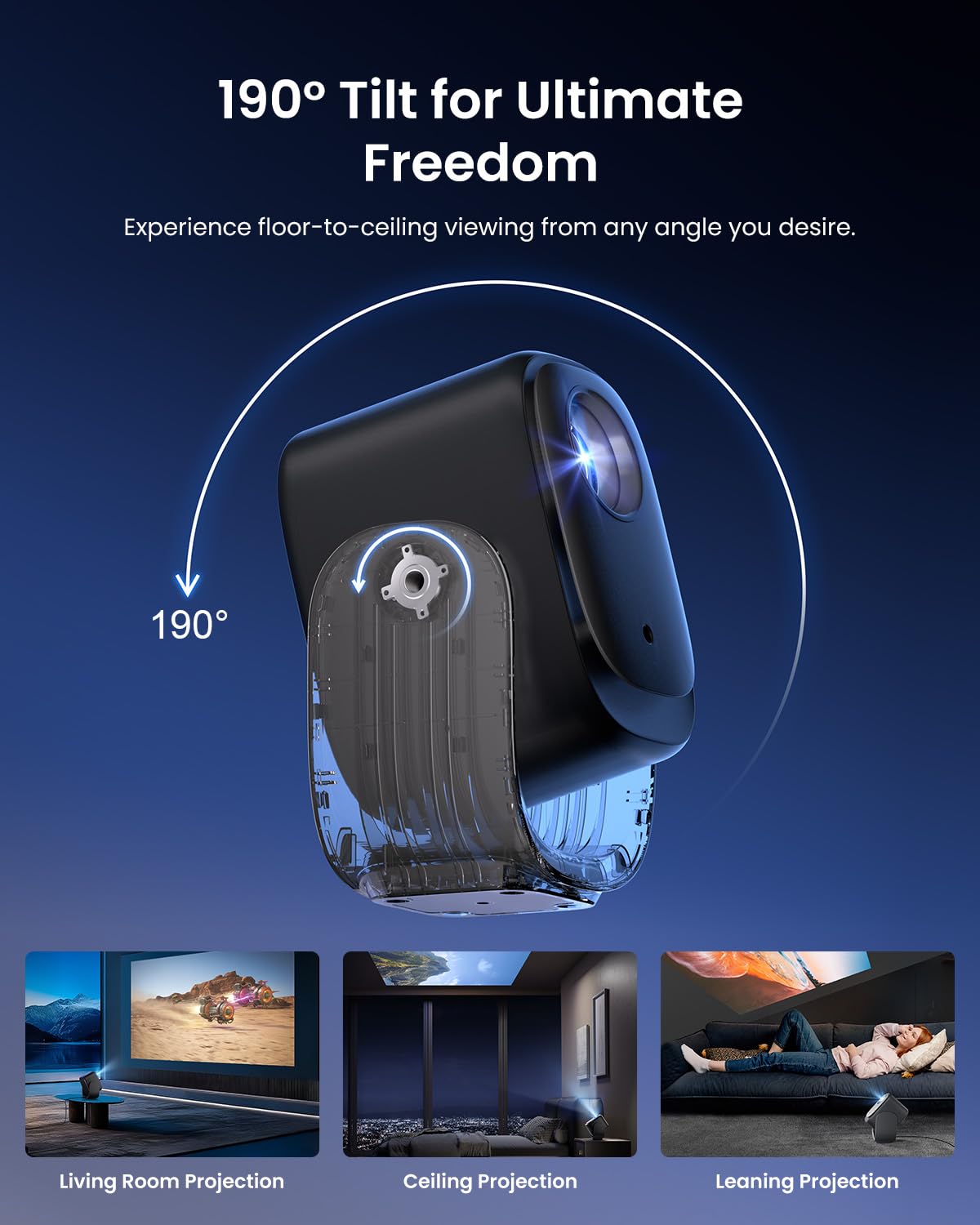 Dangbei N2 mini Projector with Wifi and Bluetooth, Netflix Officially Licensed, 1080P Smart Portable Projector Dolby Audio, Auto Focus, Auto Keystone