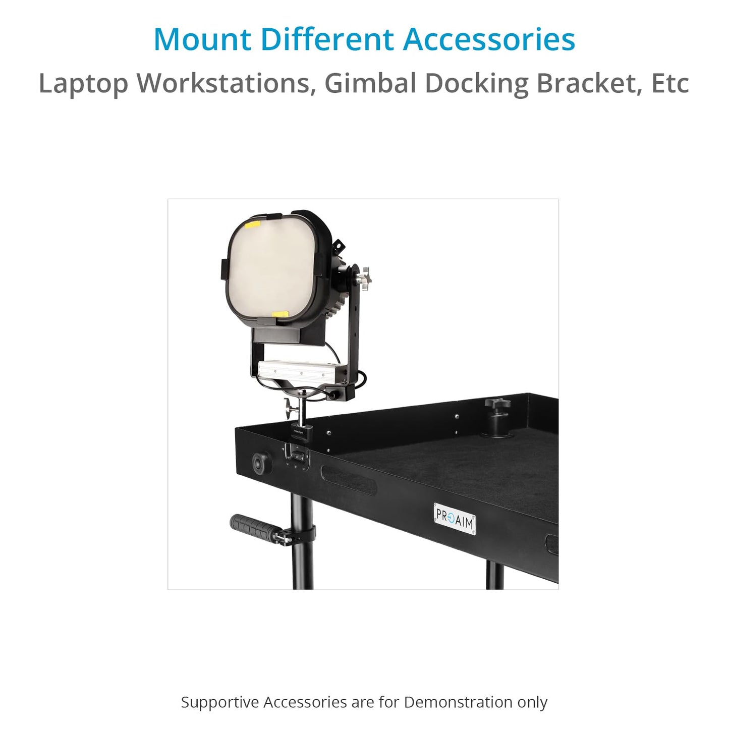 PROAIM Corner Adapter with 5/8 Baby Pin | Compatible W Victor Lite Camera Production Cart | for Arms, Gimbal Docking Brackets & Other Accessories |