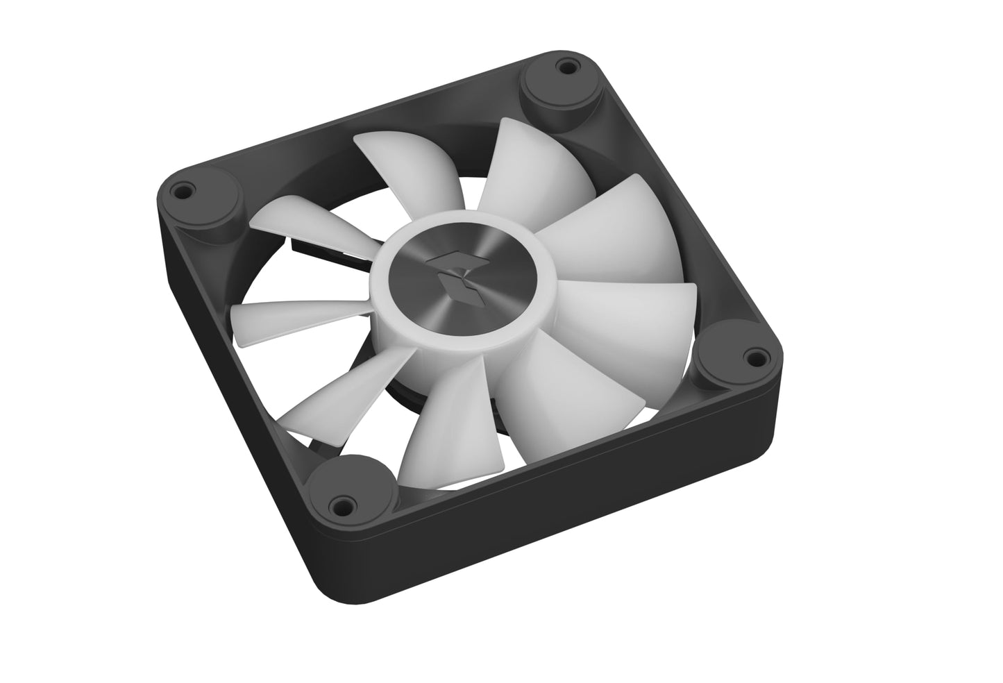 APNX FP1 Black Performance ARGB Fan, 120mm, 30mm Frame Width, PWM 500-1600 RPM, High Air Flow, Hydraulic Bearing, Thick Shock-Absorbing Pad, for PC