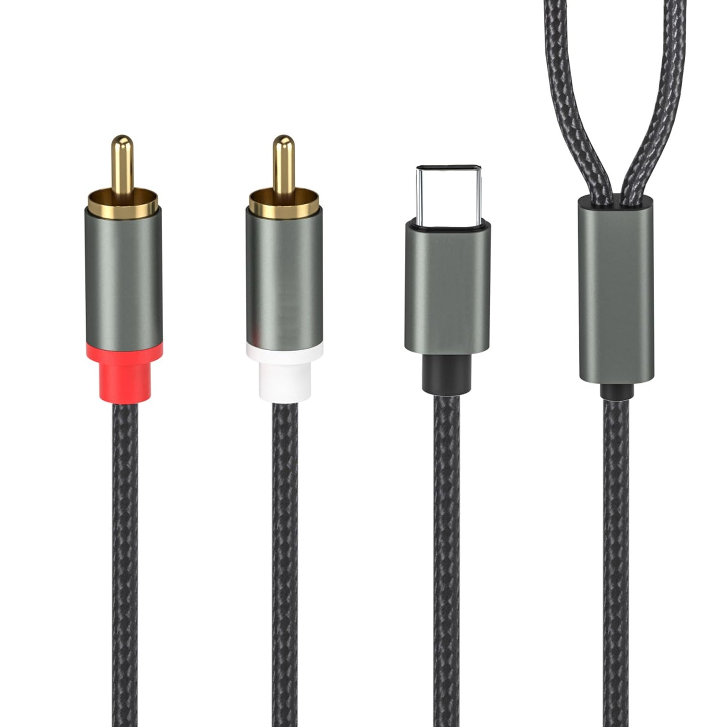 Froggen USB C to 2 RCA Audio Cable, RCA Cables Type-C to 2 Male RCA to USB C for i-Pad, Phone, Laptop, Tablet, Galaxy, Pixel, Home Theater, DVD