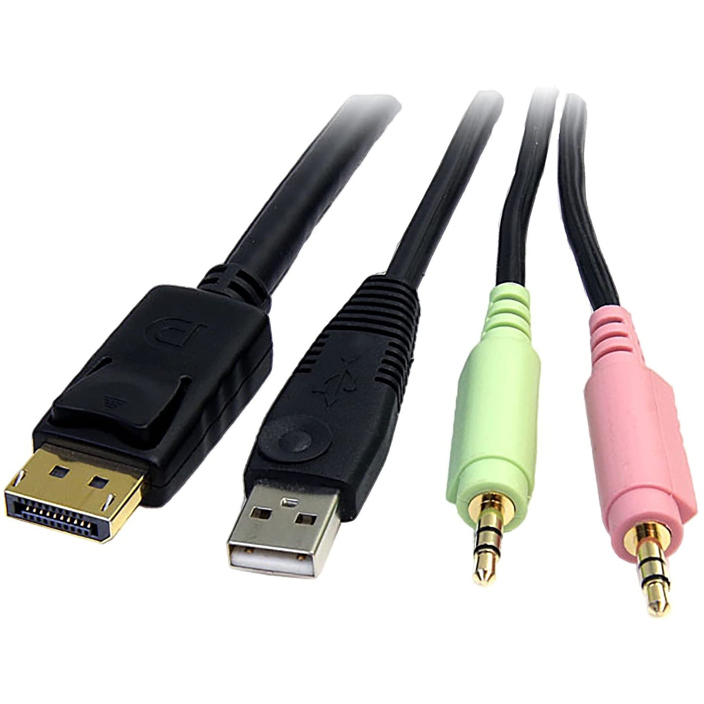 StarTech.com 6ft 4-in-1 USB DisplayPort KVM Switch Cable w/Audio & Microphone (DP4N1USB6)