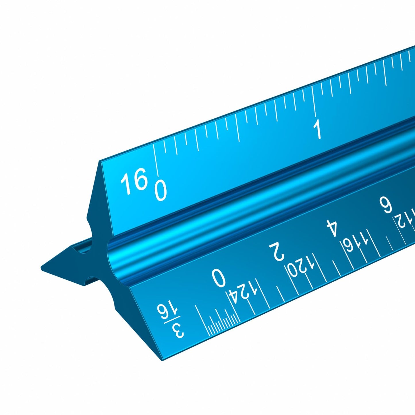 Rena Chris Architectural Scale Ruler: 12" Imperial Aluminum Alloy Metal Architecture Measuring Tools, Engineering Drafting Construction Drawing