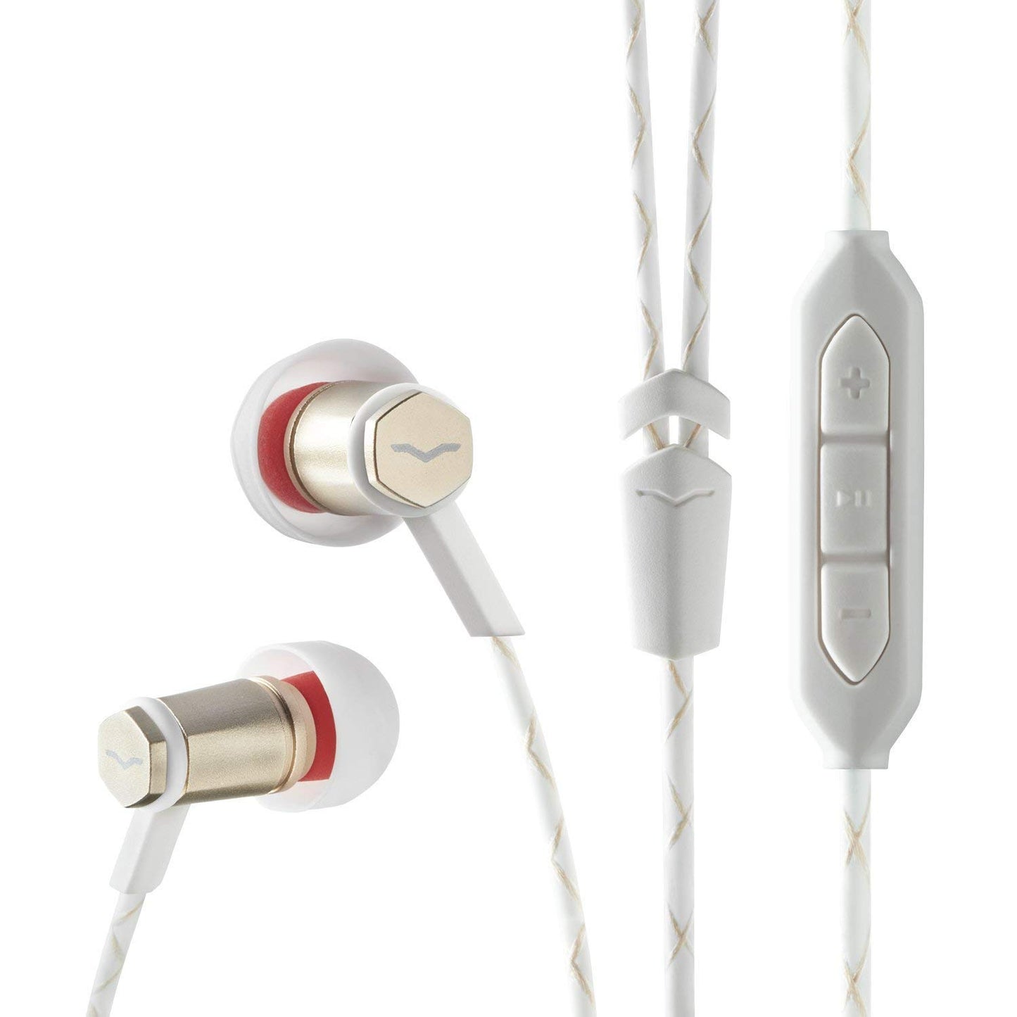 V-MODA Forza Metallo in-Ear Headphones with 3-Button Remote & Microphone - Android Devices, Rose Gold