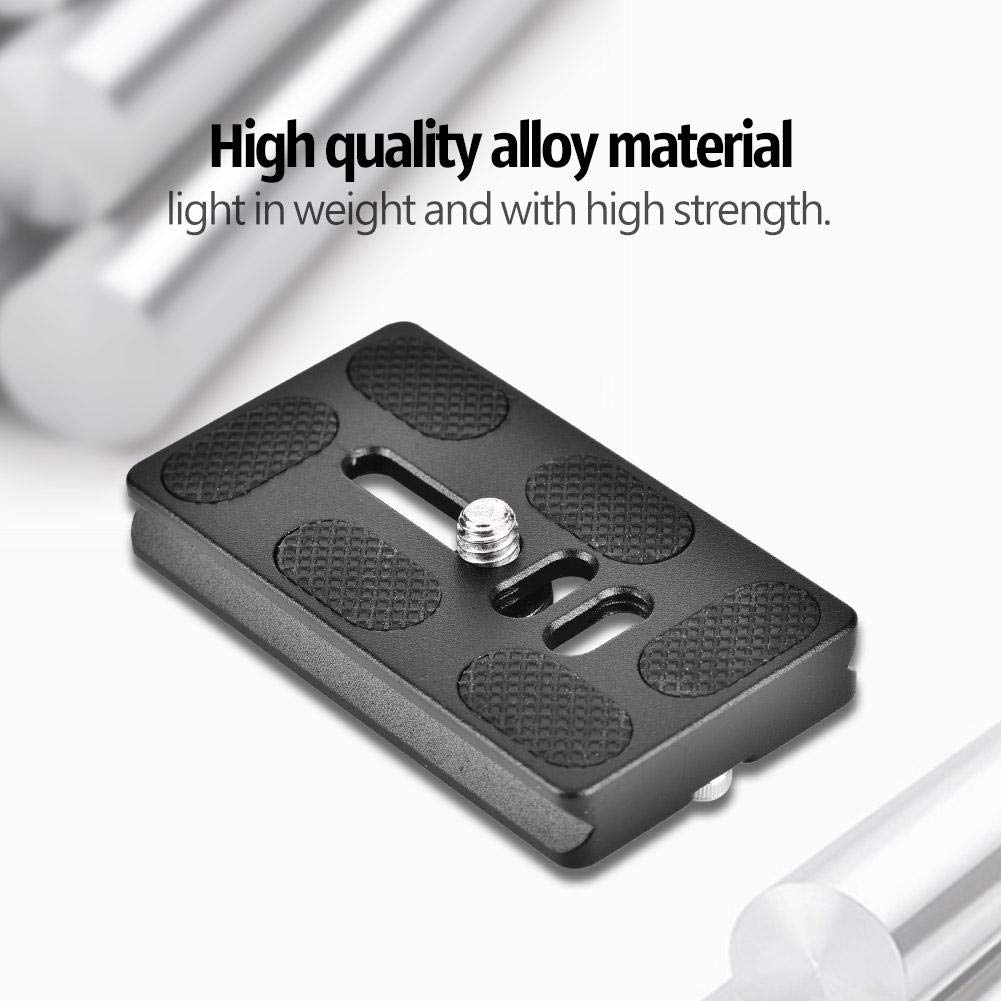 Quick Release Plate, PU70 Universal Tripod Arca Plate with 1/4inch Screw Mount 50mm Quick Release Clamp Mount Adapter Arca Swiss Standard for Monopod
