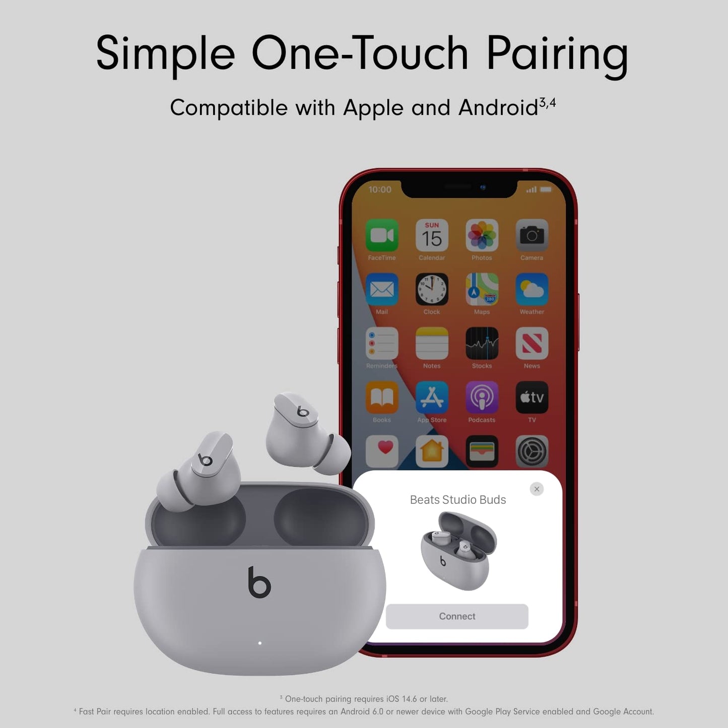 Beats Studio Buds Totally Wireless Noise Cancelling Earphones - Moon Gray