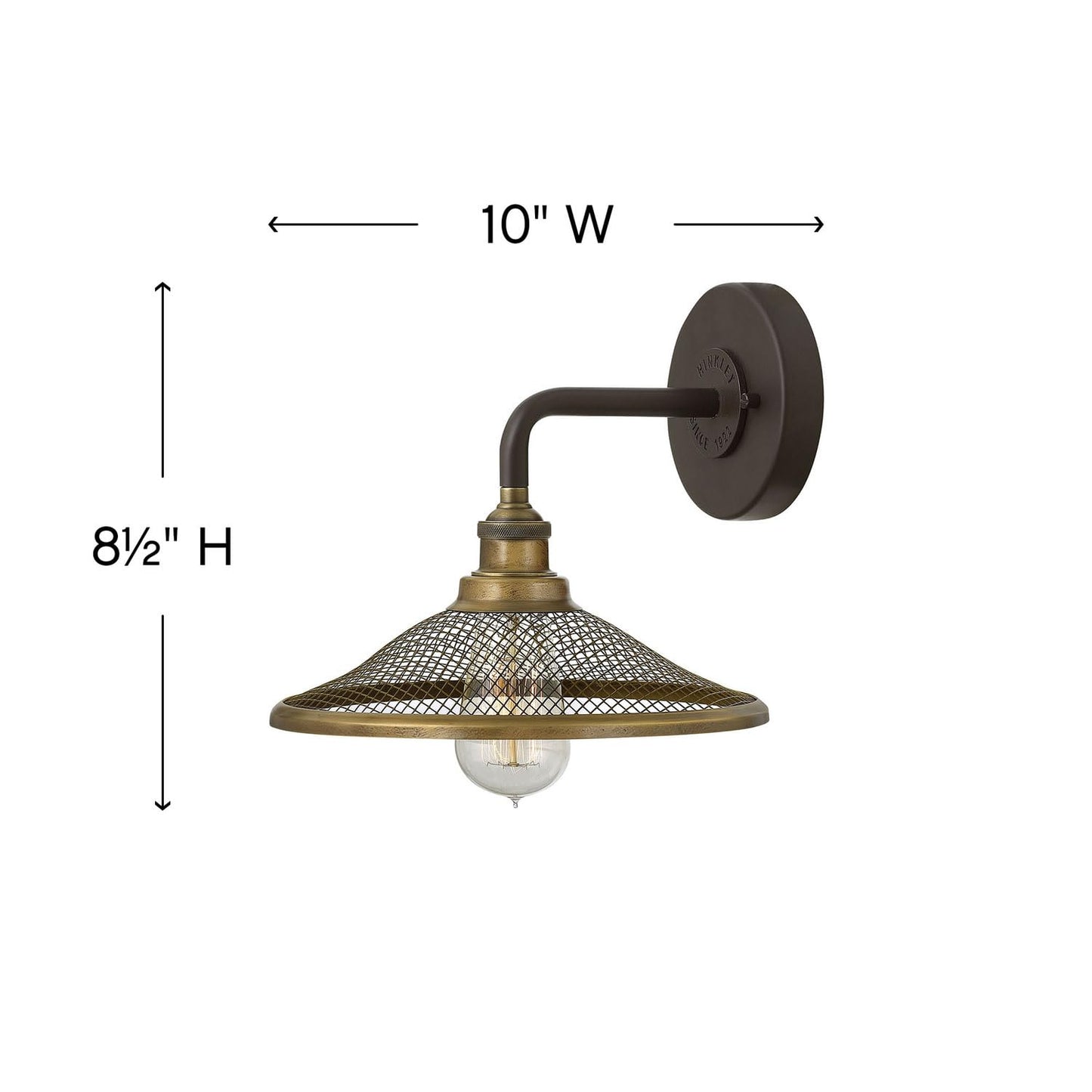 Hinkley Rigby One Light Wall Sconce, Buckeye Bronze