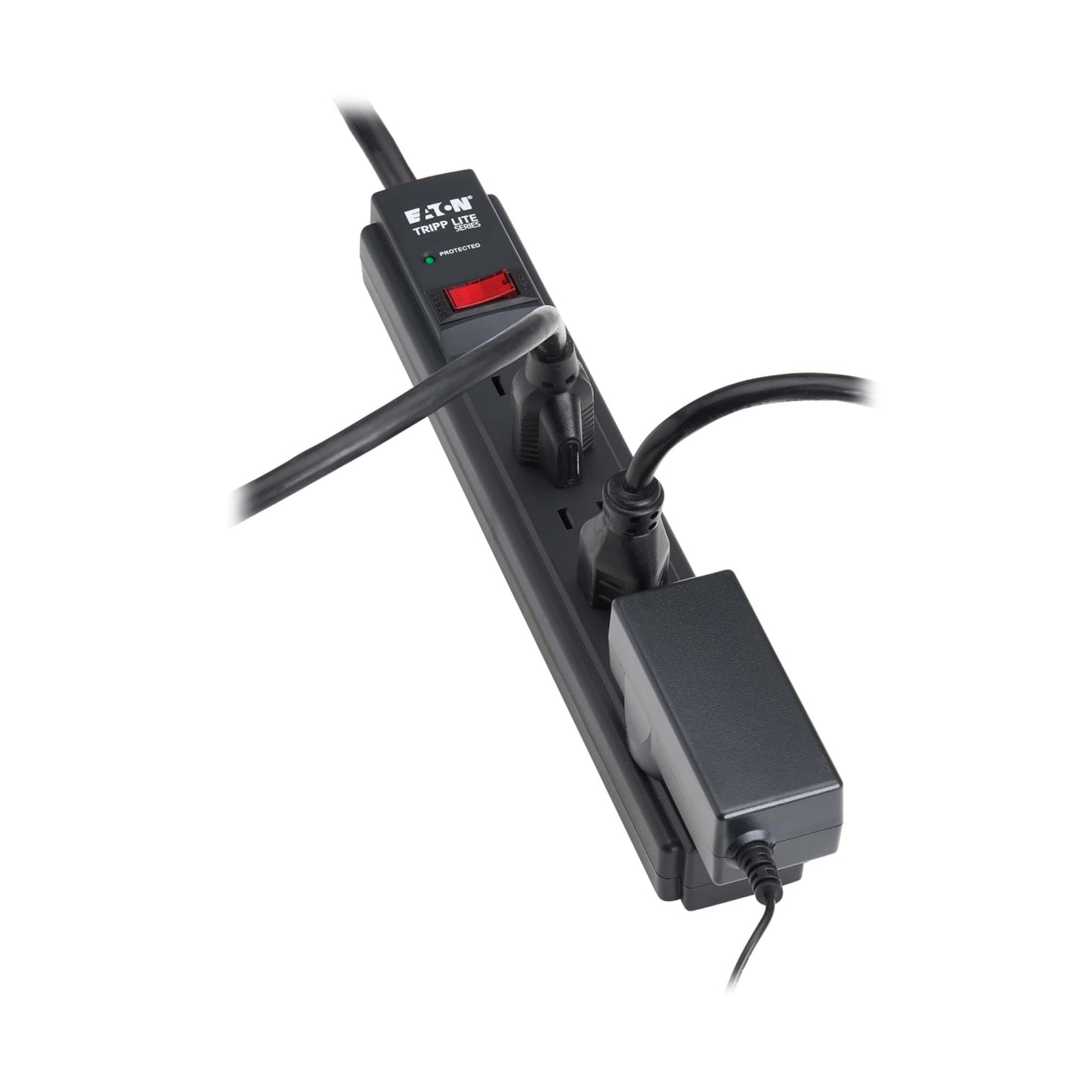 Eaton Tripp Lite Series 6-Outlet Surge Protector Power Strip, 3ft Extension Cord, 600 Joules, 15A Circuit Breaker, Black, Lifetime Manufacturer's