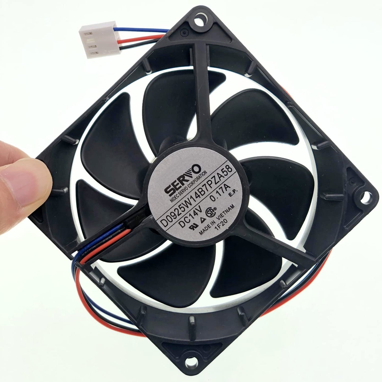 D0925W14B7PZA58 Cooling Fan 14V 0.17A 92X92X25mm Waterproof Silent Cooling Fan, 3-Wire IP55 Fan