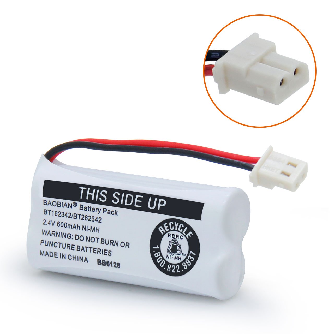 BAOBIAN BT162342 BT262342 Battery Compatible with for BT183342 BT283342 BT166342 BT266342 VTech CS6114 CS6419 CS6719 at&T EL52300 CL80111 Cordless