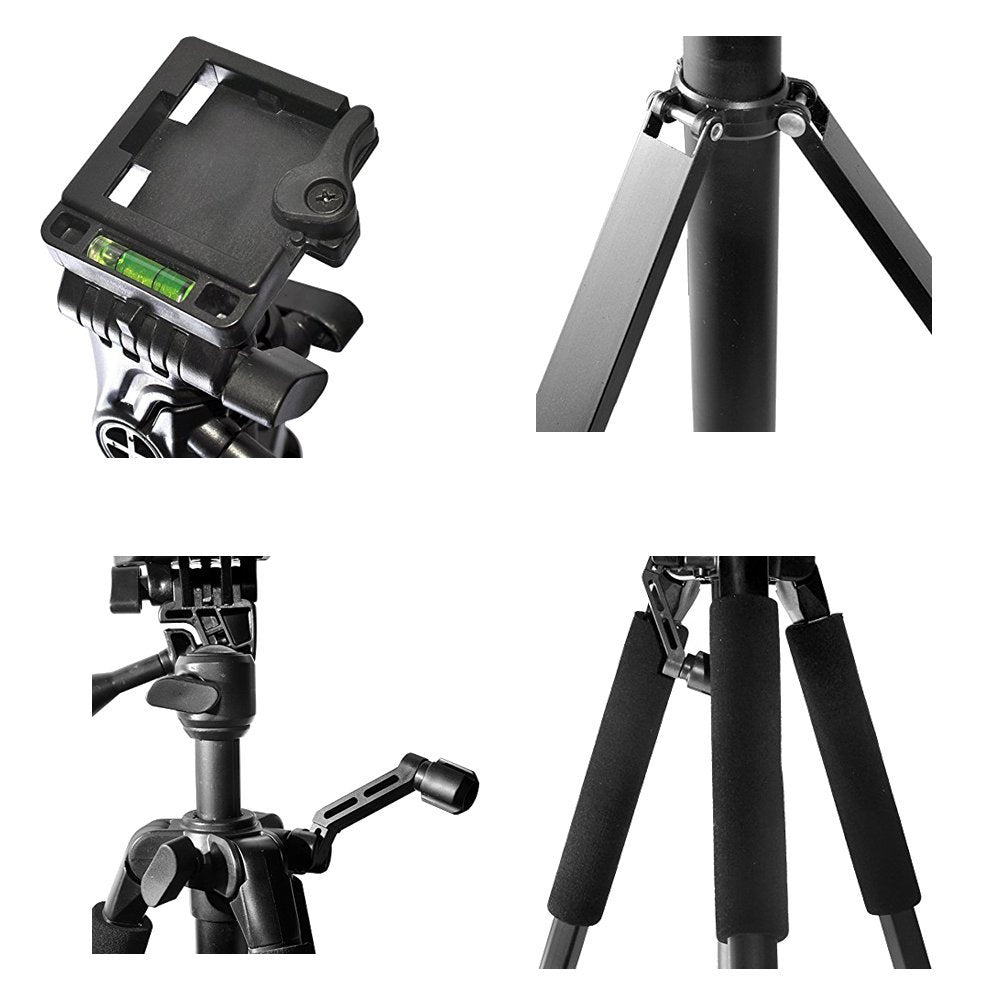 60" Inch Pro Series Professional Camera Tripod + Pro Series 72" Inch Monopod w/Quick Release + Deluxe Digital Camera/Video Padded Backpack +