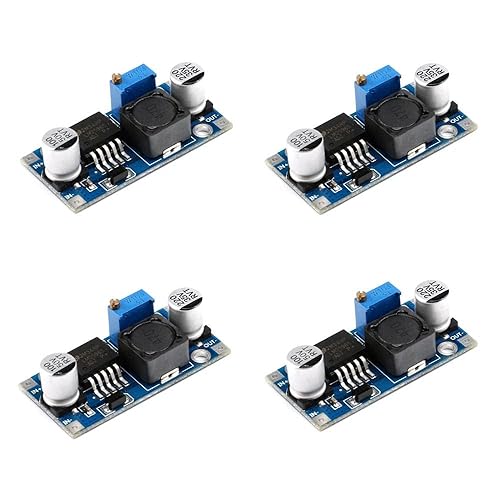 Rakstore 4pcs LM2596 DC-DC Buck Converter Step Down Power Supply Module 3V/5V/12V/24V Adjustable Voltage Regulator 3A
