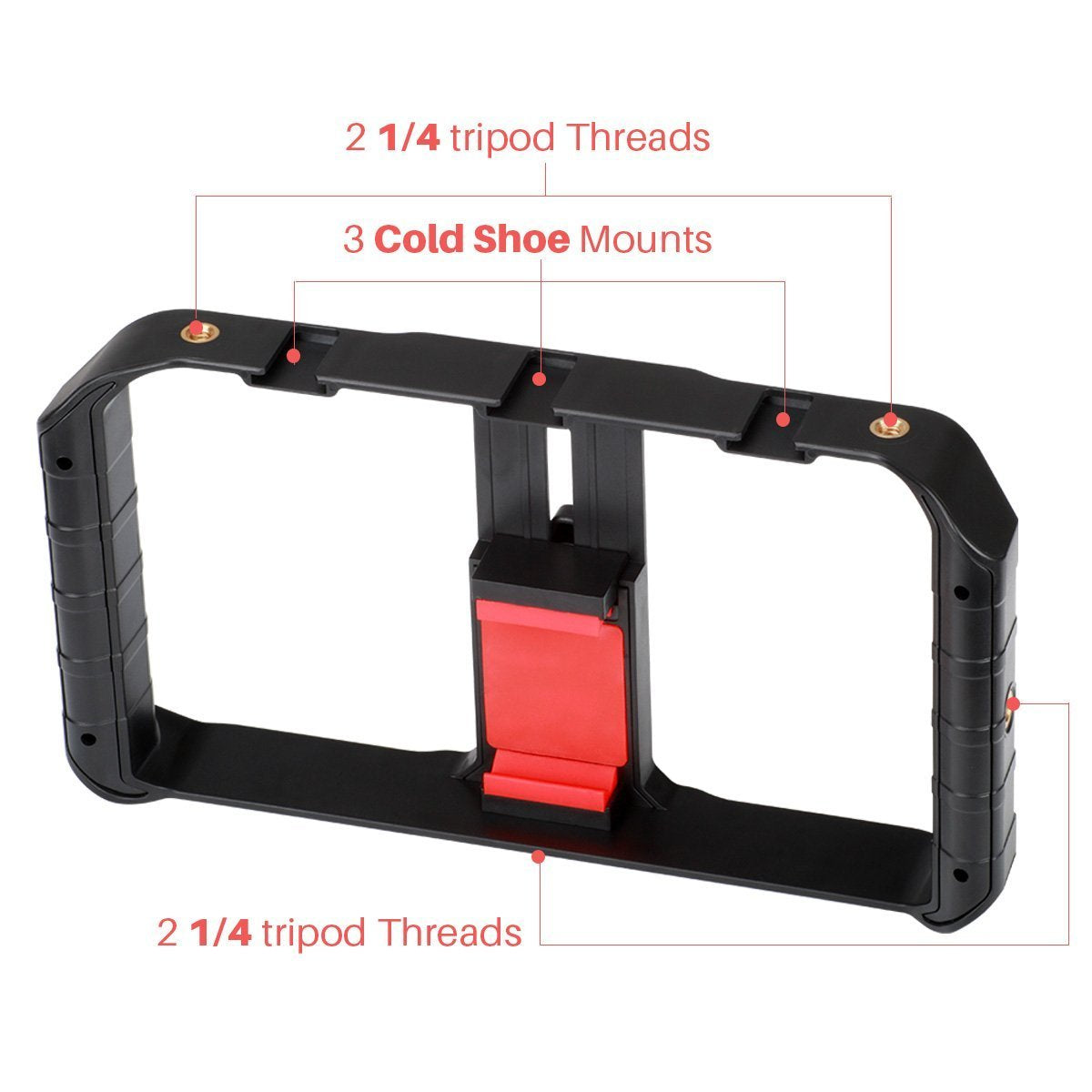 Ulanzi U Rig Pro Video Rig for iPhone, Phone Stabilizer Rig w Triple Cold Shoe Mount,Phone Tripod Mount for iPhone 16 15 14 13 12 11 Pro Max XS Max X