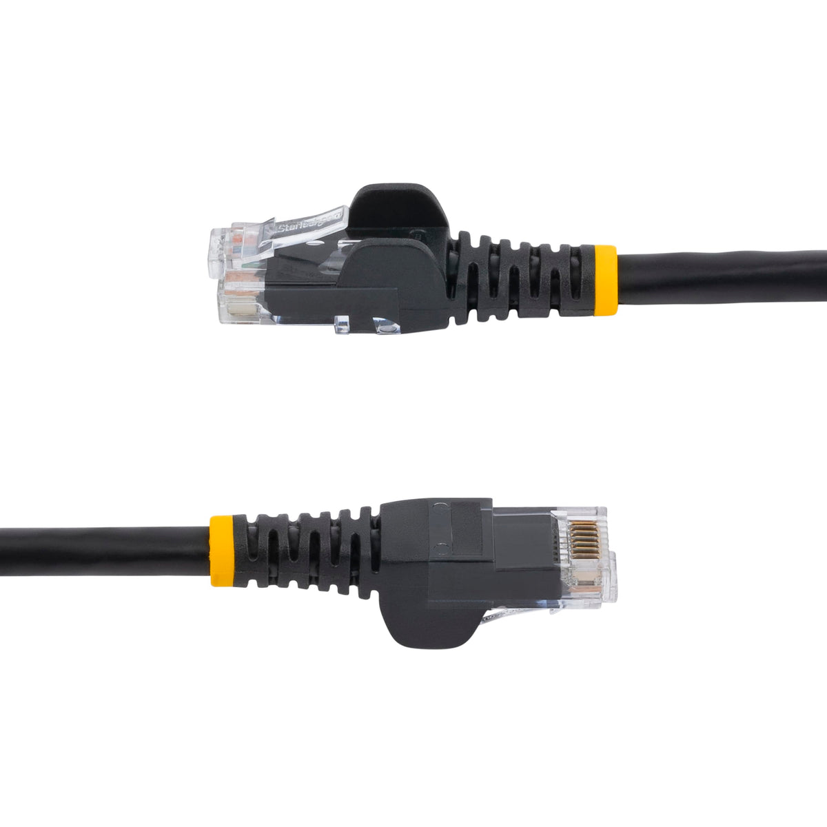 StarTech.com 100ft CAT6 Ethernet Cable - Black CAT 6 Gigabit Ethernet Wire -650MHz 100W PoE RJ45 UTP Network/Patch Cord Snagless w/Strain Relief Fluke