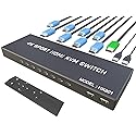 KVM Switch HDMI 8 Port - HDMI Switch with Remote- USB Switch Selector for 8 Computers Share Keyboard Mouse Printer,Flash Drive,HD Monitor, Support