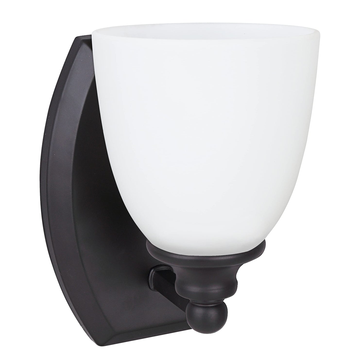 Aspen Creative 62210, One Metal Bathroom Vanity Wall Light Fixture, 5-1/2" Wide, Transitional Design in Oil Rubbed Bronze