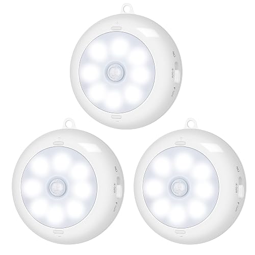 BLS Motion Sensor Light Indoor, LED Night Light Closet Lights, Under Cabinet Battery Powered Ceiling Lights, AA Battery Operated Stick on Wireless