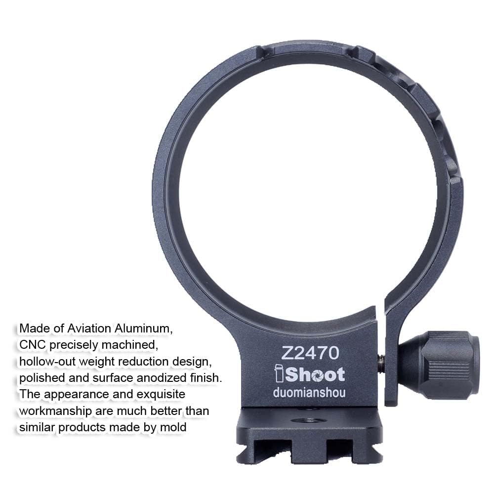 iShoot Lens Collar Tripod Mount Ring Compatible with Nikon Nikkor Z 24-70mm f/2.8 S Lens, Lens Support Holder Bracket Bottom is Arca-Swiss Fit Quick
