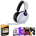 Sony WHG900N/W INZONE H9 Wireless Noise Cancelling Gaming Headset, White Bundle with 2 YR CPS Enhanced Protection Pack and Tech Smart USA Audio…