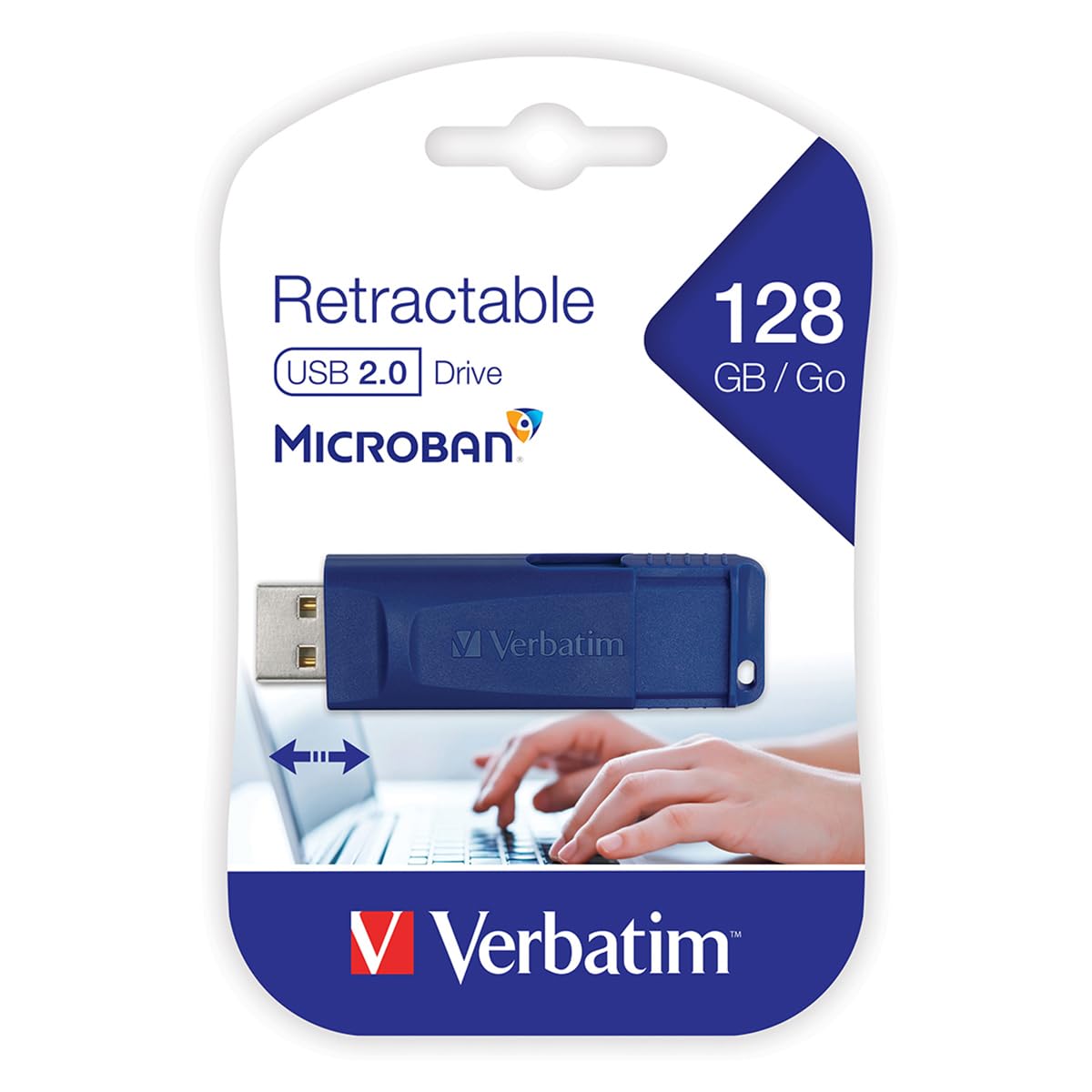 Verbatim(r) 98659 128gb Usb Flash Drive (blue) 5.30in. x 3.50in. x 0.50in.