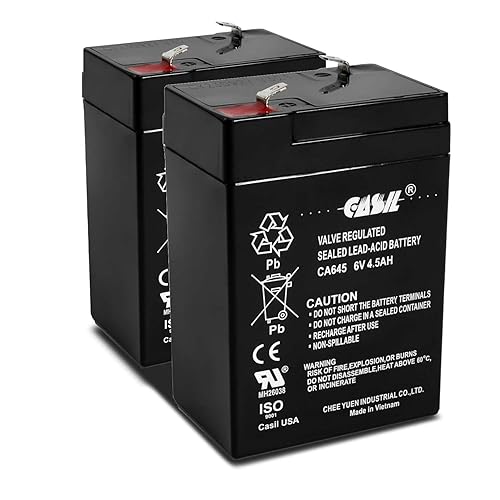 Casil 6V Battery - 6V Rechargeable Battery UB645 for Power Wheels, PS-640 F1, Exit Sign, Emergency Light, Lithonia ELB06042, Mojo Decoy, Moultrie…