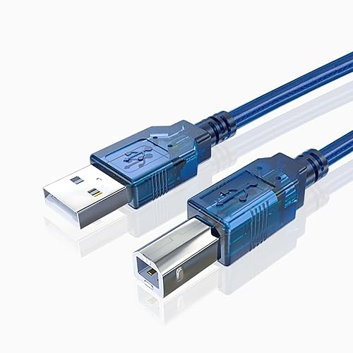 A to B Cord Printer Cable Compatible with HP Laserjet 1020/ P1006/ P2035/ P1102W/ P2055dn/ P3015; HP photosmart 7520/5520/ 5510 Printer-10ft