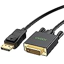UVOOI DisplayPort to DVI Cable 10ft (DP to DVI-D Cable), Display Port to DVI-D Cable Adapter Compatible with PC, Laptop, HDTV, Projector, Monitor