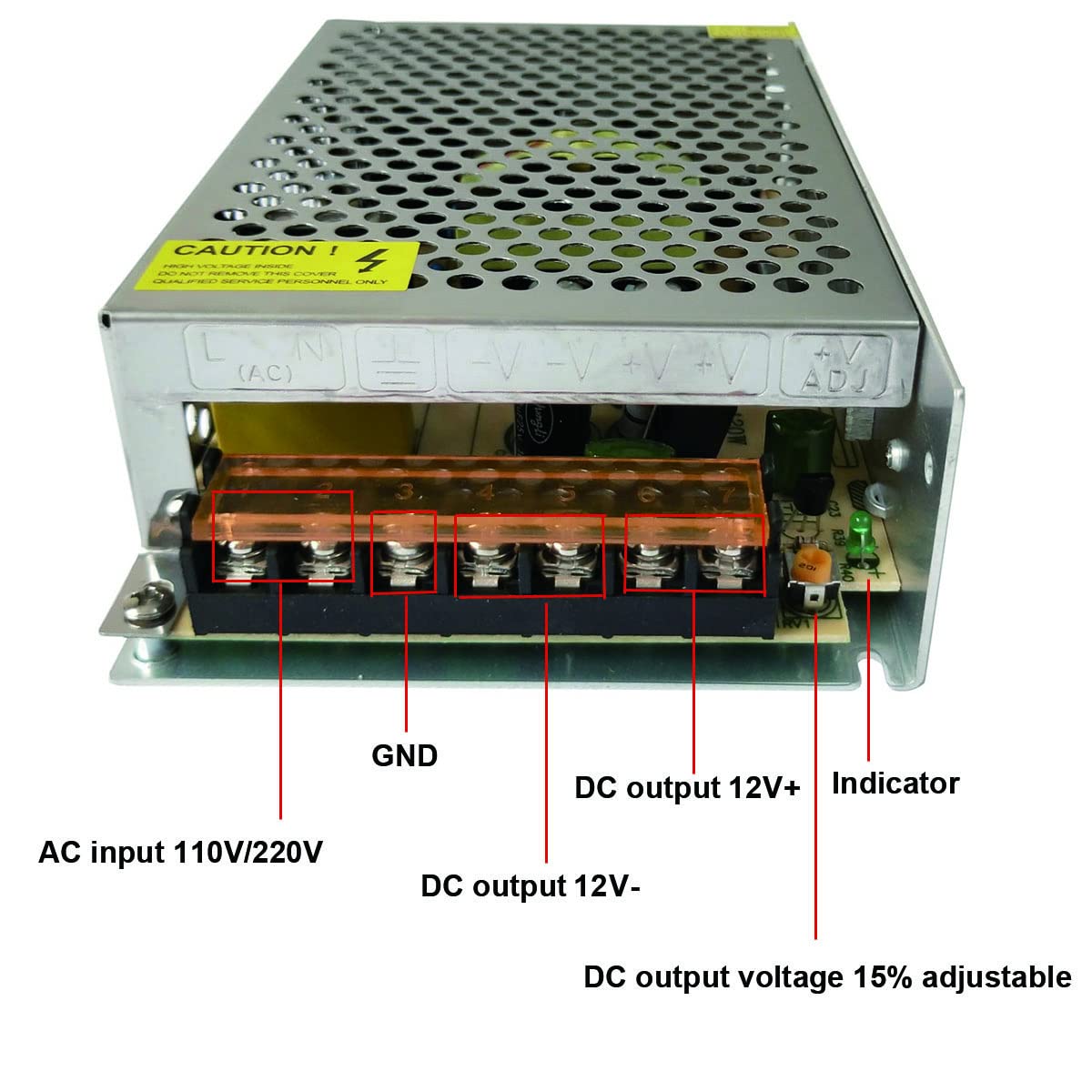 AC 110V to DC 12V 10A 120W Universal Regulated Switching Power Supply Adapter Transformer Driver Converter for LED Strip Light, CCTV Security Camera…