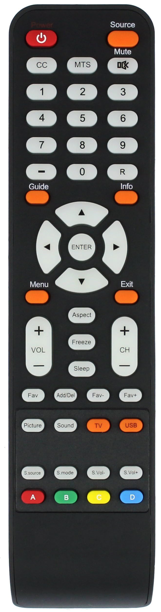 Replacement for Sceptre TV/DVD Comb Remote for Sceptre E165BV-HD E245BD-FHDU E246BD-FHD E325BD-HDW E328BV-FMDC E325BV-FMDU E243BD-FHD X325BV-FHDU