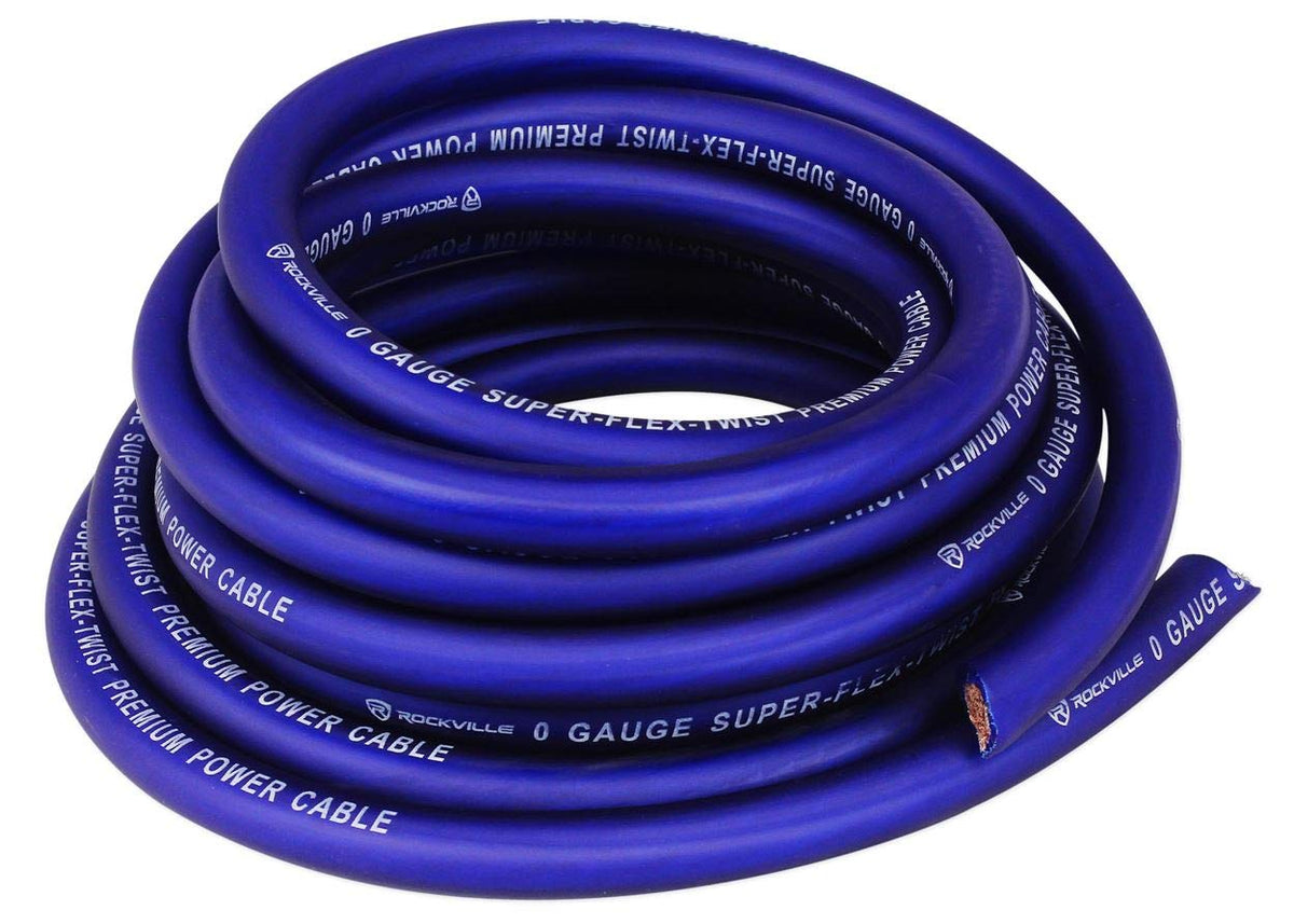 Rockville RWK01 0 Gauge Complete Car Amp Wiring Installation Kit with RCAs