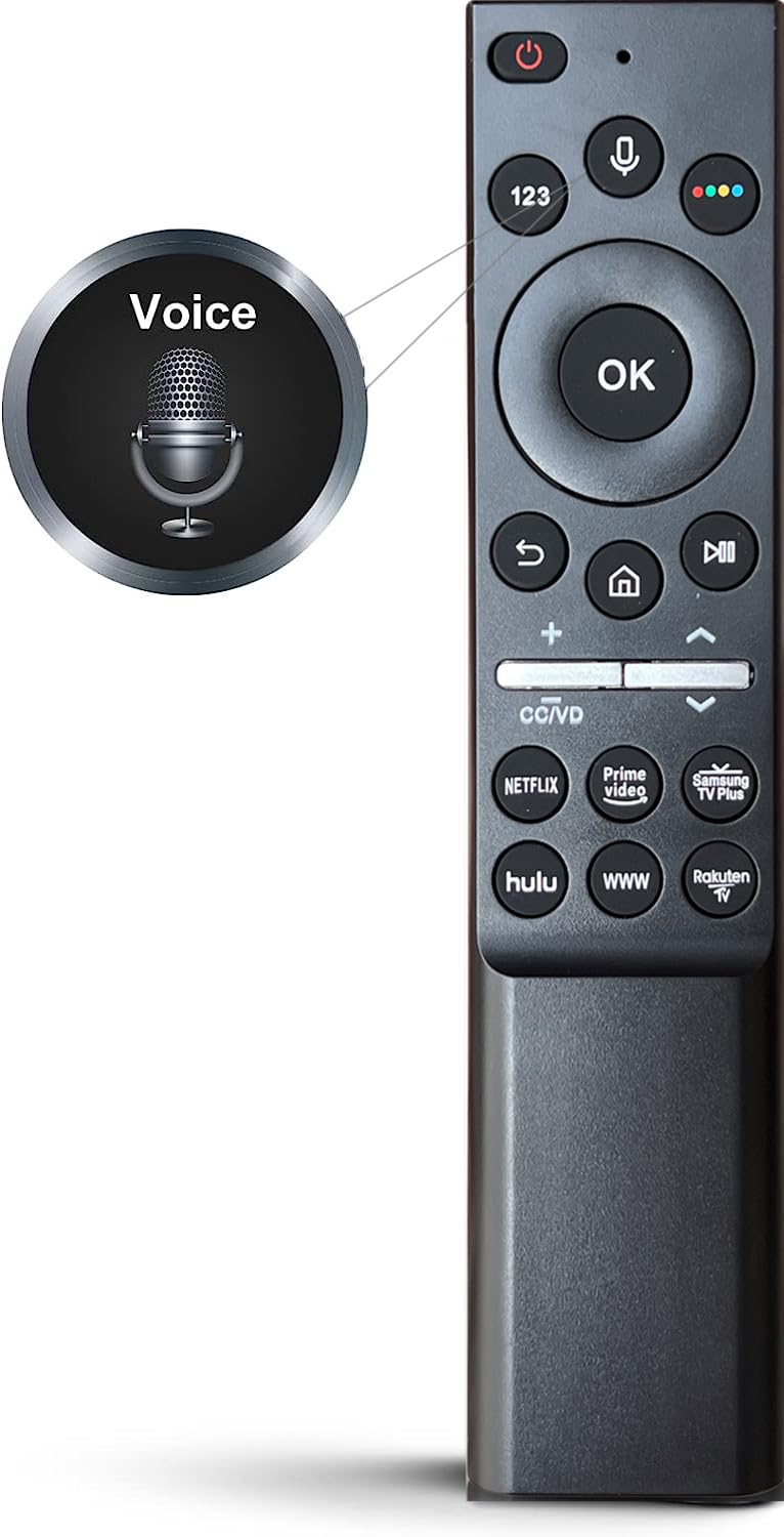 Replacement for Samsung TV Remote, Compatible withr All 2019-2025 Samsung Remote Control for Smart TV with Voice Control. 1-Year Warranty