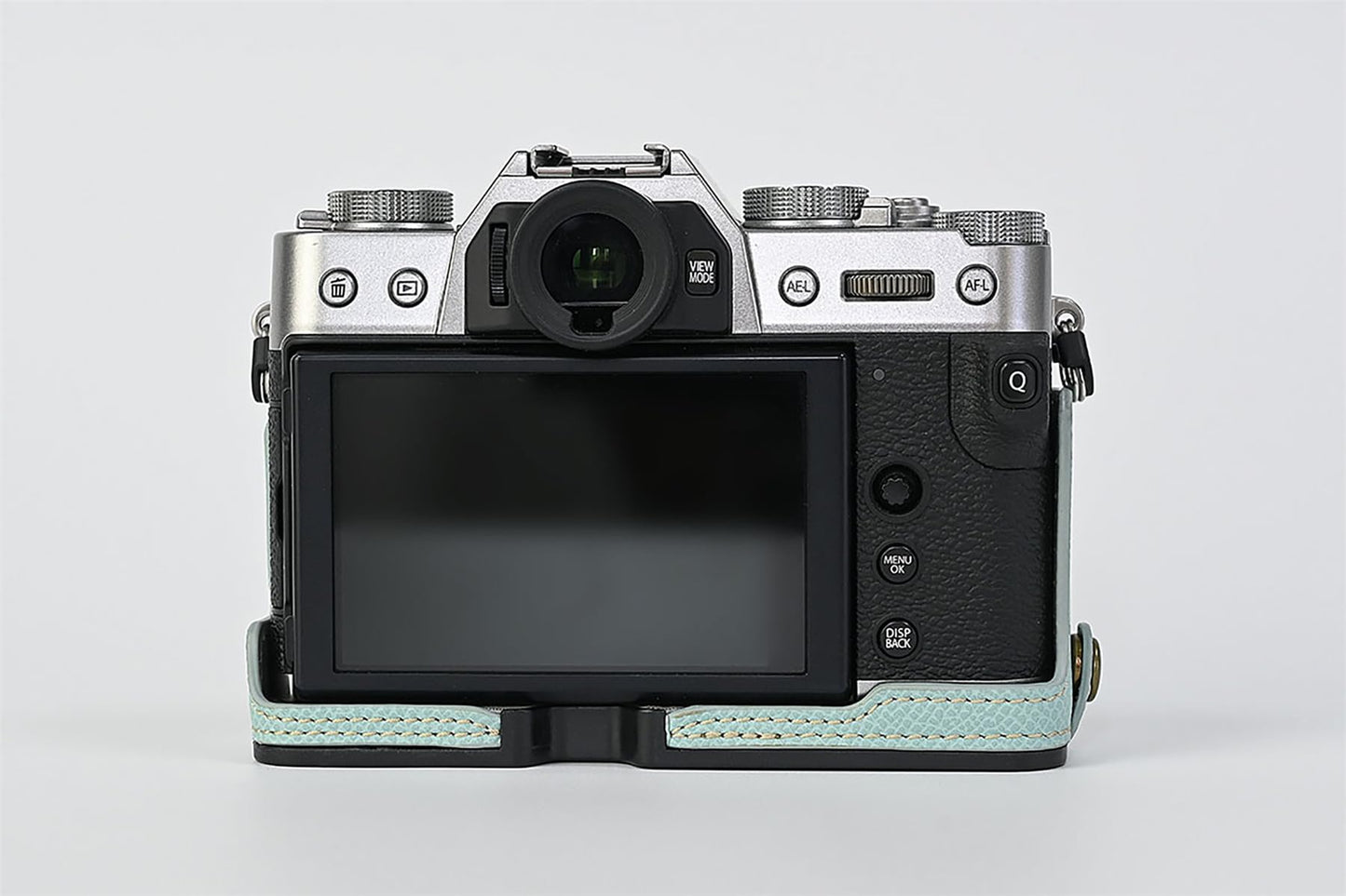 X-T30 Case, BMAOLLONGB Handmade PU Carbon Fibre Leather Half Camera Case Bag Cover Bottom Opening Version for Fujifilm X-T30 XT30 with Hand Strap