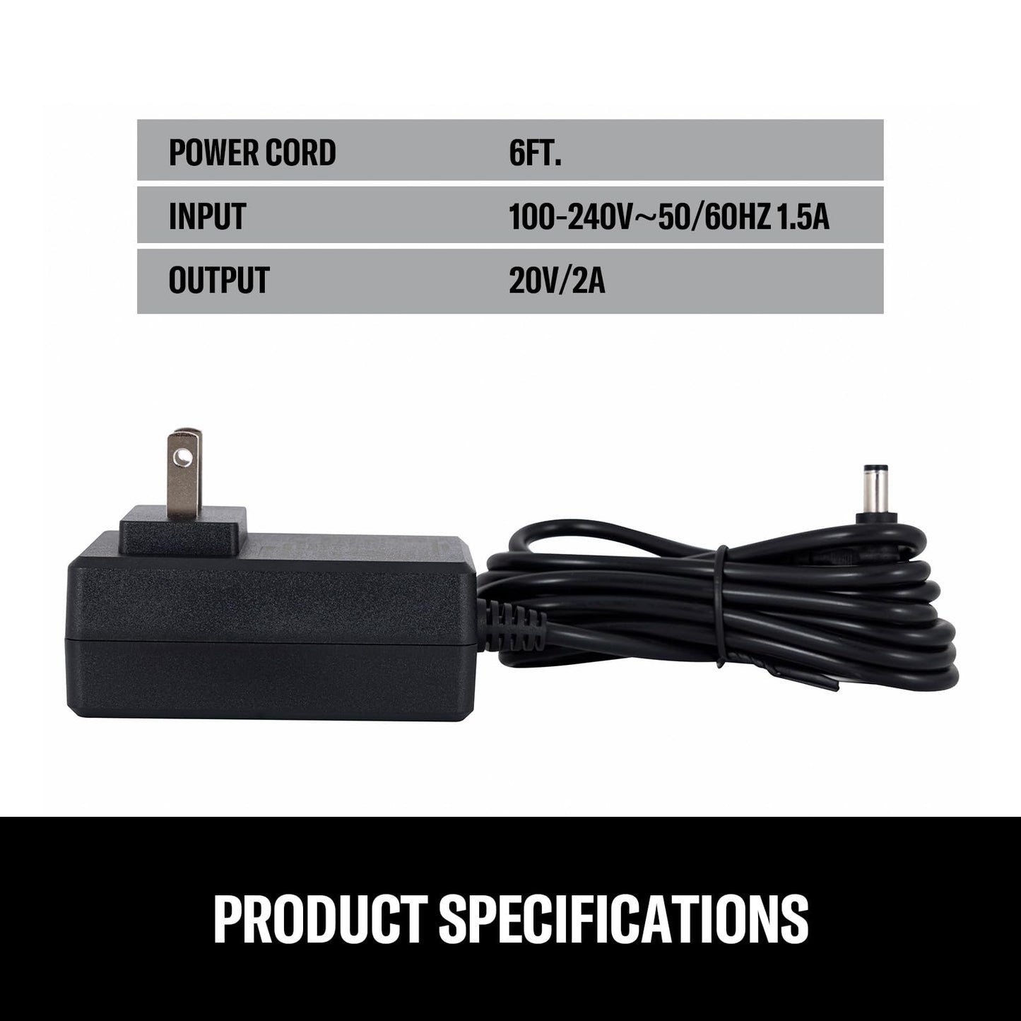 CRAFTSMAN AC Adapter 100-240v 50-60hz for CMXEFXA511214 Portable Fan, Power Supply 6ft Cord