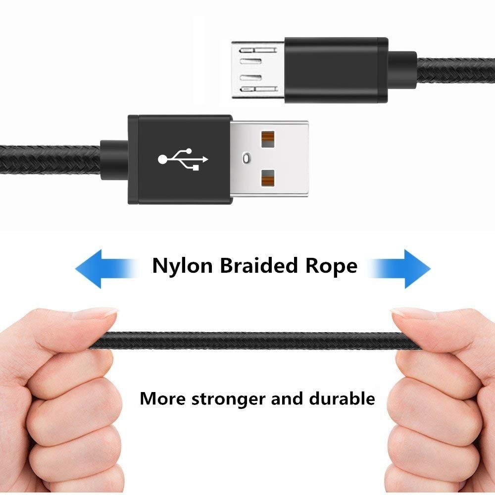 2Pack 3.3ft USB-A to Micro USB Charging Cable PS4 Controller Charger Cord for PlayStation-4,Slim/Pro,Dualshock 4,X-Box One S/X Controller,Fire