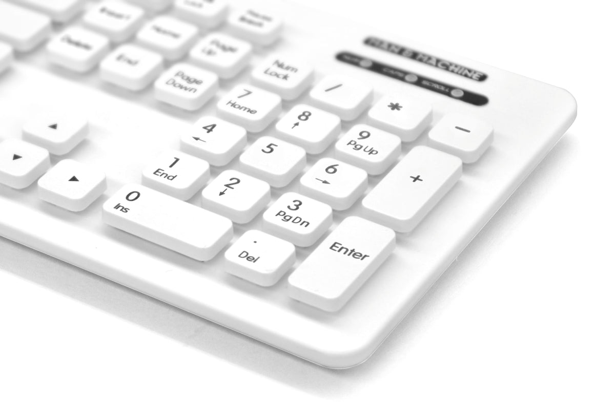 Man & Machine L Cool Keyboard, Washable - White