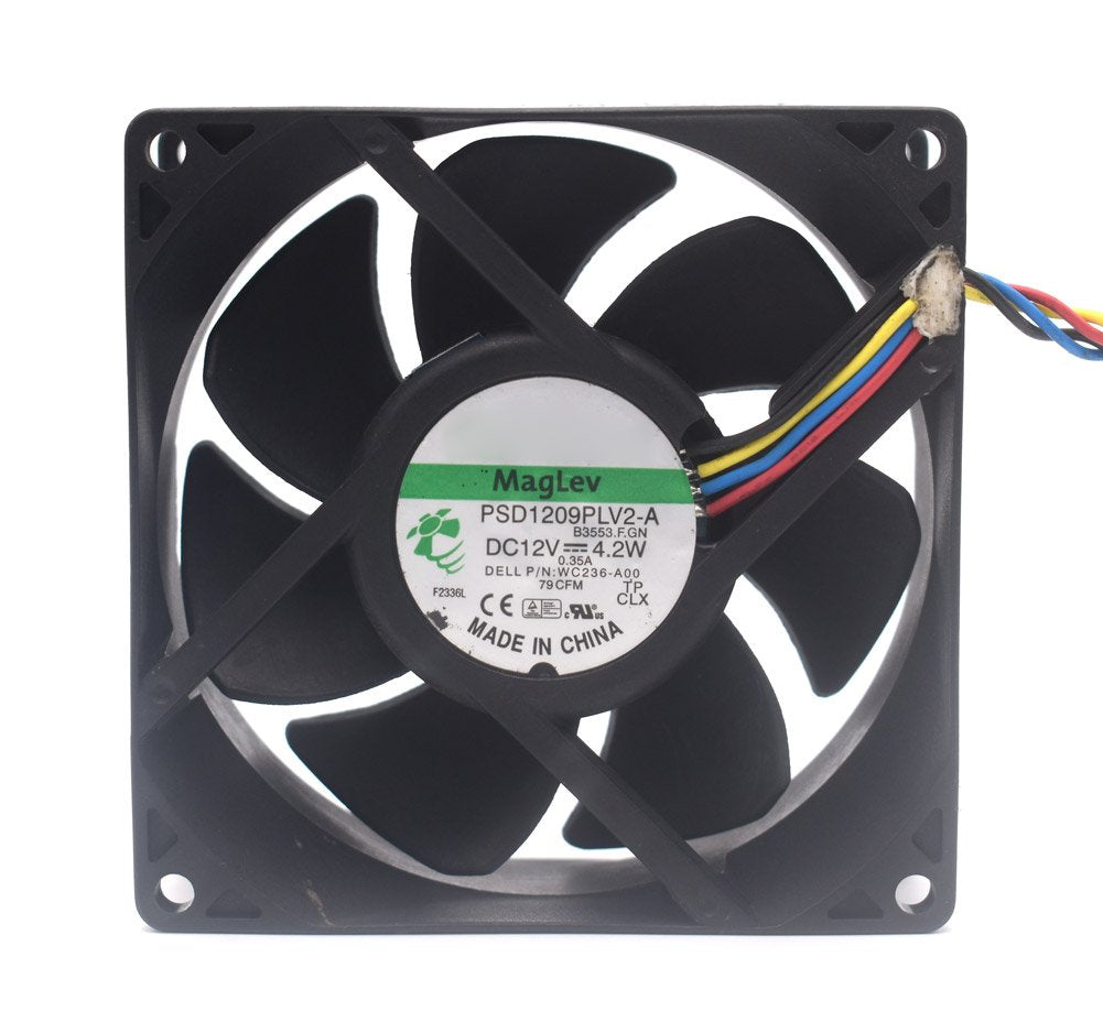 PSD1209PLV2-A B3553.F.GN DC12V 4.2W Server Cooling Fan 4-Wire PWM 90x90x32mm WC236-AOO