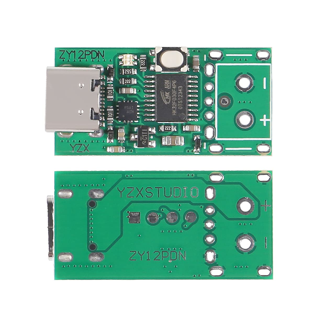 AITRIP 2PCS Type-C USB-C PD2.0 3.0 to DC USB Decoy Fast Charge Trigger Poll Detector 100W MA (ZY12PDN Bare Board)