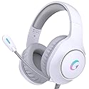 syndesmos CM7002 Gaming Headset for PS5, PS4, PC, Mac, Switch, Xbox Series, Surround Sound RGB Gaming Headphones with Noise Canceling Microphone, 50MM
