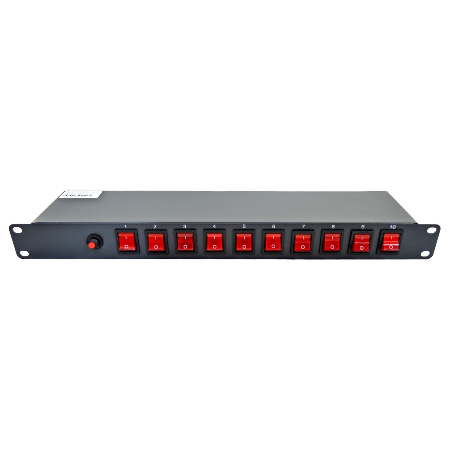 10 Outlets 15 Amps 125V Power Strip 19" 1U Rack Mount PDU Surge Protector and Switch Control 1800 Joules for Network Server Racks 4.5-ft Power Cable