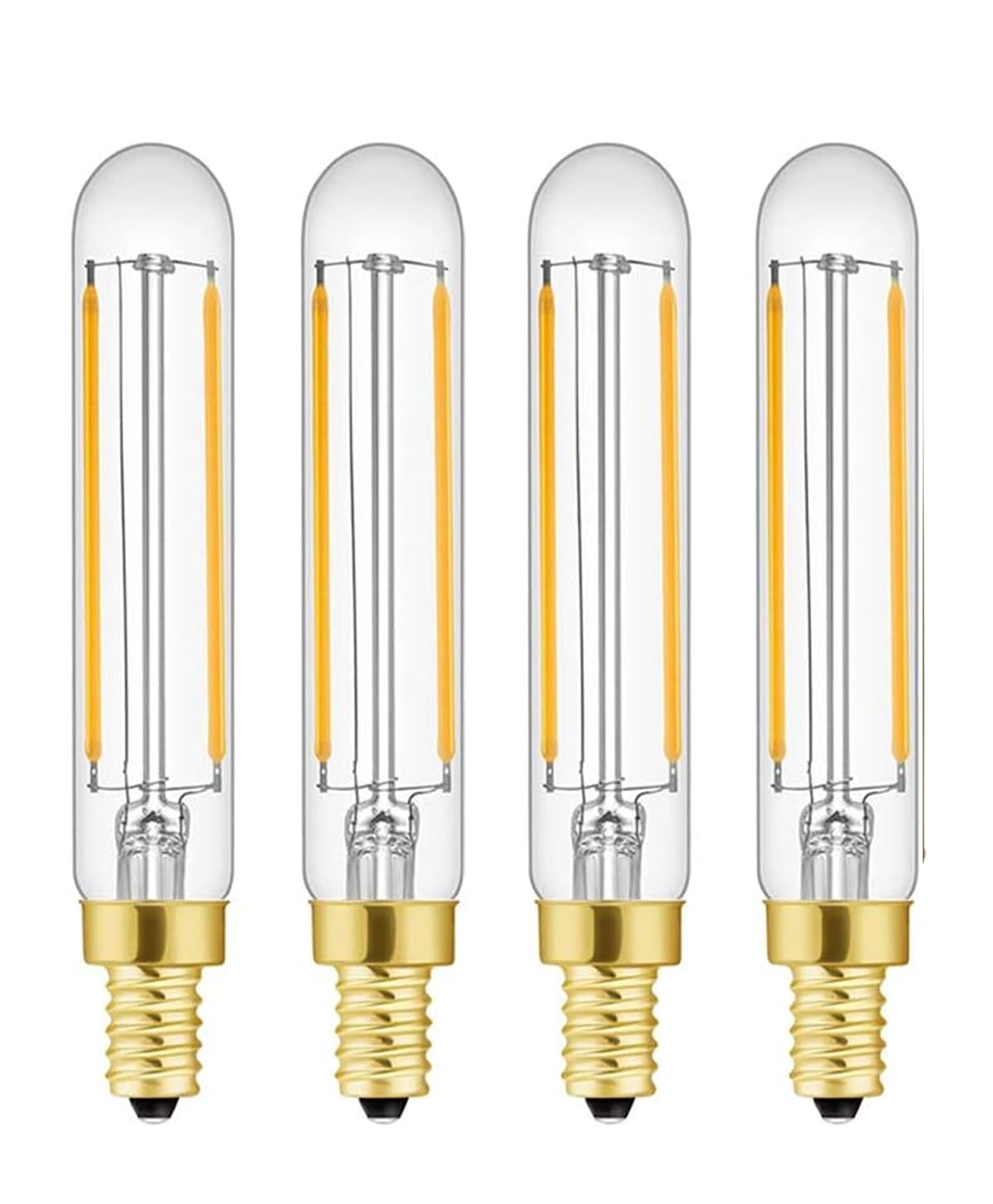 LDCHIUEN T20 Dimmable LED Tubular Bulbs, 2W (25W Eq), E12, 2700K, 4-Pack